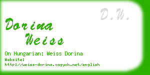 dorina weiss business card
